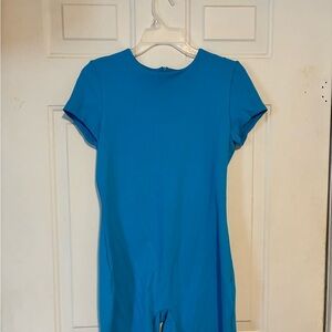 Blue Women's Active Wear Bodysuit